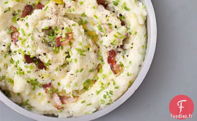 Purée de fromage et ciboulette au bacon
