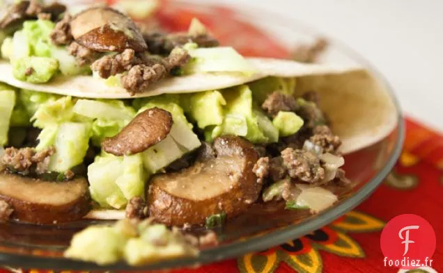 Tacos au Bœuf aux Champignons Et à l'Avocat