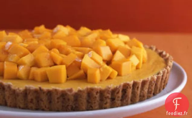 Tarte à la Mangue avec Croûte de Noix de Coco