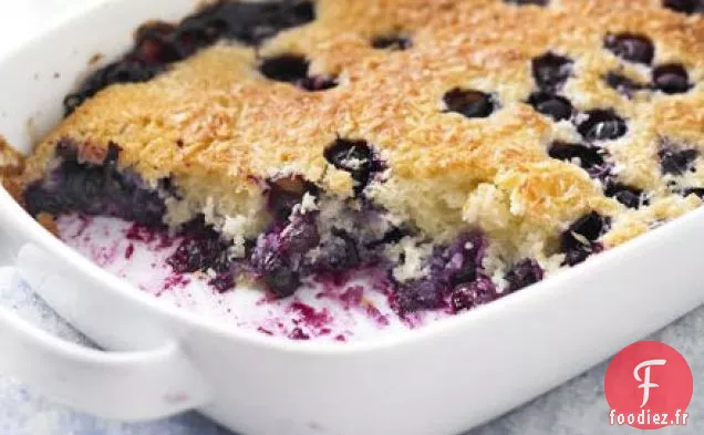 Pudding aux myrtilles et à la noix de coco