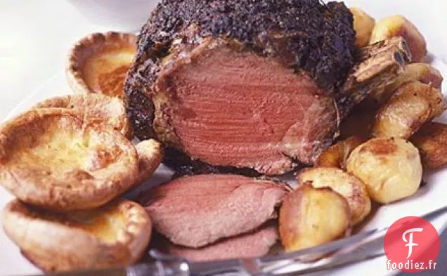 Boeuf rare aux Yorkshires à la moutarde