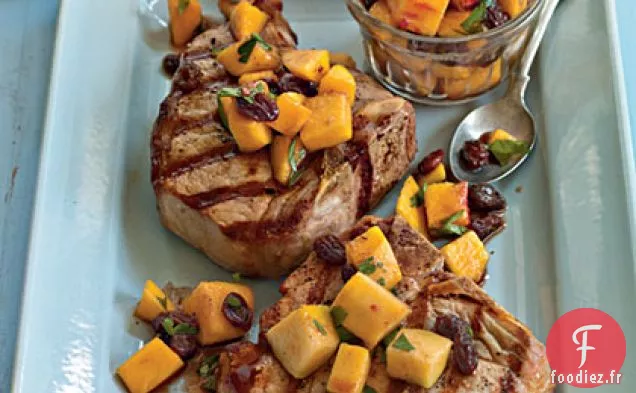 Portique de Porc Grillé avec Agrodolce à la Pêche