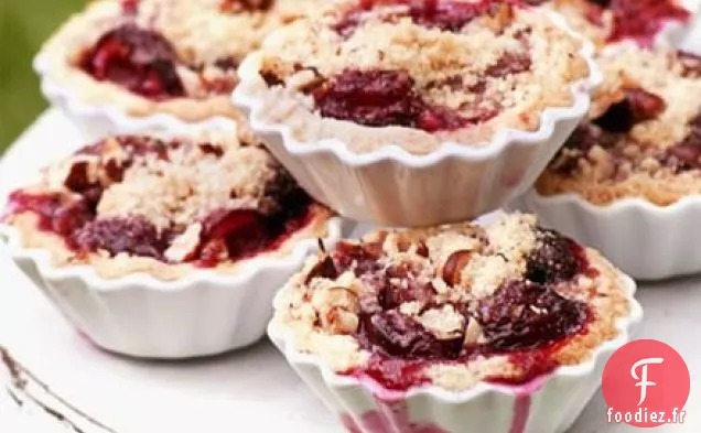 Tartes crumble aux cerises