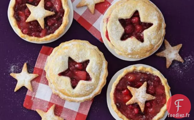 Tartes aux canneberges et aux poires