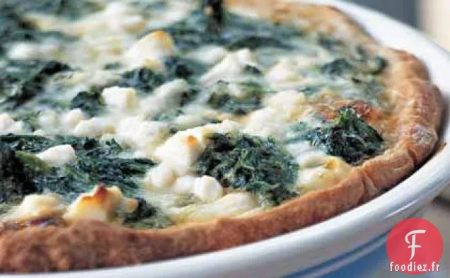 Épinards, Oignons Caramélisés et Quiche à la Feta