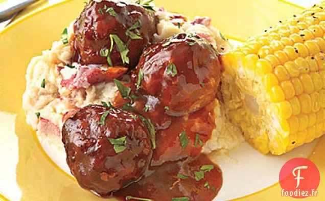 Boulettes de Dinde BBQ à la Mijoteuse