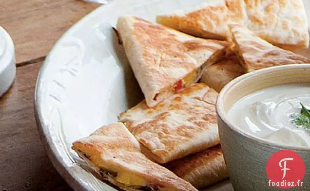 Quesadillas de Courge d'Été Marinées