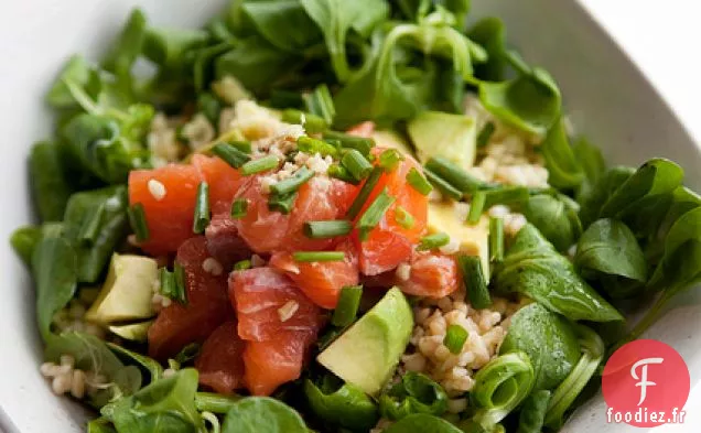 Blé Bulgare À L'Avocat Et Au Saumon