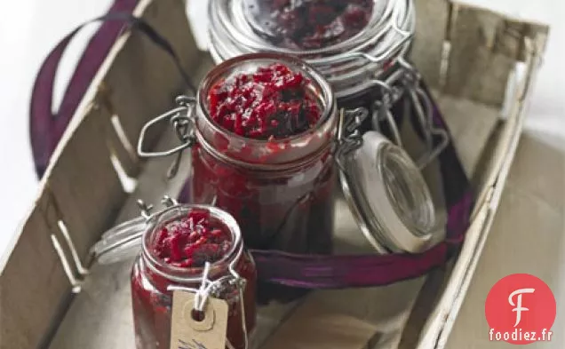 Chutney de betteraves épicées et d'oranges
