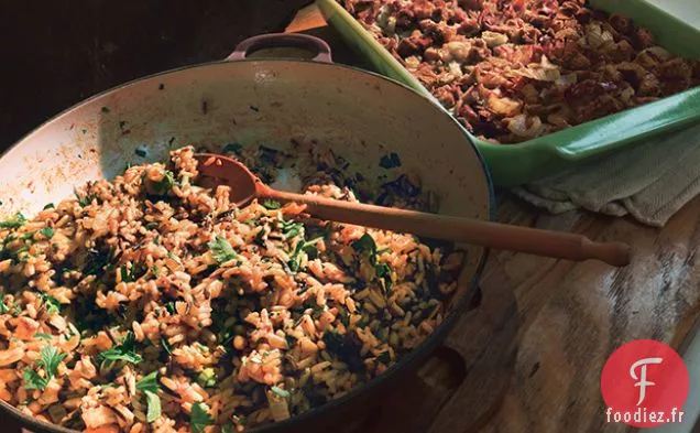 Farce de Riz Sauvage aux Pignons de Pin