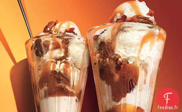 Sundaes à l'Érable et aux Pacanes avec Bacon confit