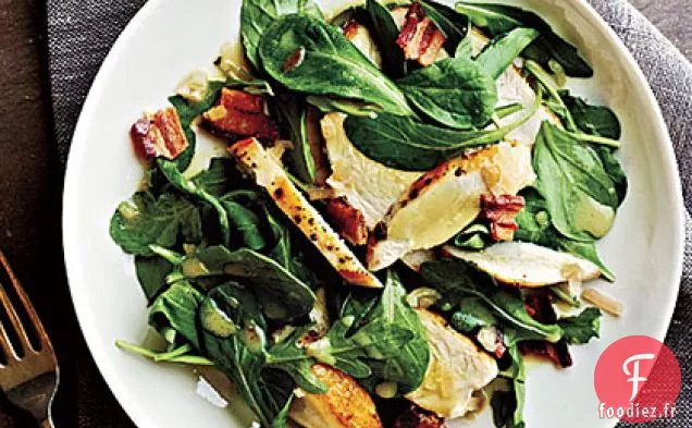 Poulet Sauté avec Vinaigrette au Bacon Tiède