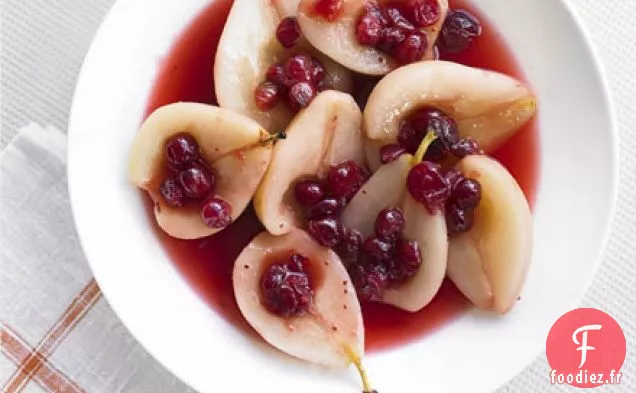 Poires pochées au thé épicé