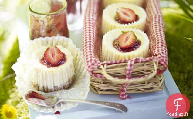 Petits gâteaux au fromage aux fraises