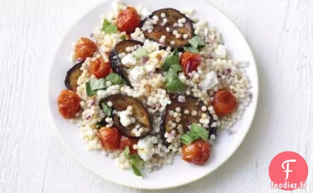 Salade de couscous géant et aubergines