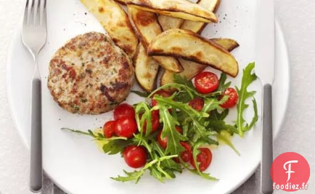 Galettes de porc italiennes avec quartiers de pommes de terre