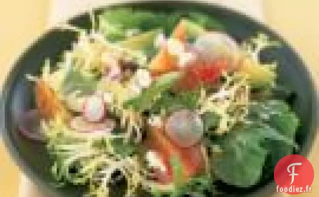 Salade Mesclun Aux Radis, Avocat Et Oranges Sanguines