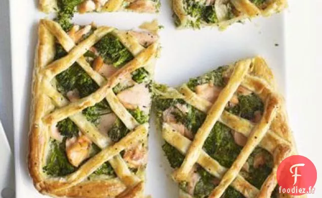Tarte au filet de saumon et brocoli
