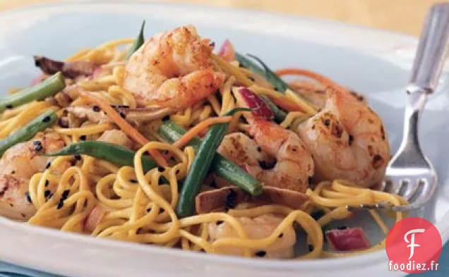 Salade de Nouilles Asiatiques Froides avec Vinaigrette Ponzu