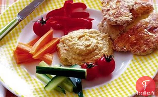 Houmous aux bâtonnets de légumes