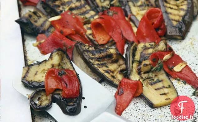 Salade d'aubergines et de poivrons