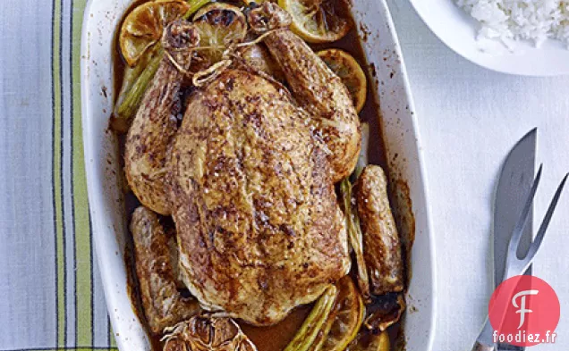 Poulet rôti aux cinq épices, au soja et au citron