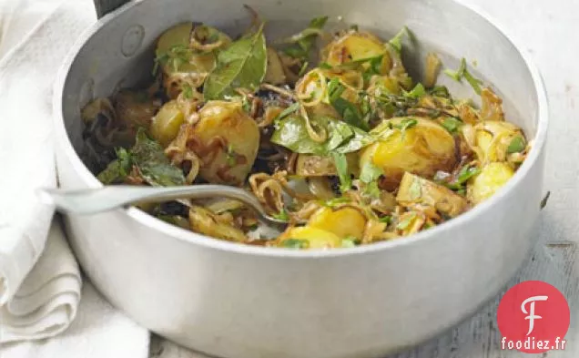 Pommes de terre et oignons dorés