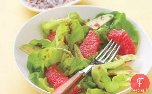 Salade De Pamplemousse Et Avocat Au Gingembre - Vinaigrette cassis