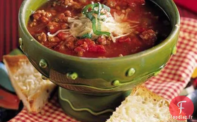 Soupe de Bœuf et Pepperoni à l'Italienne