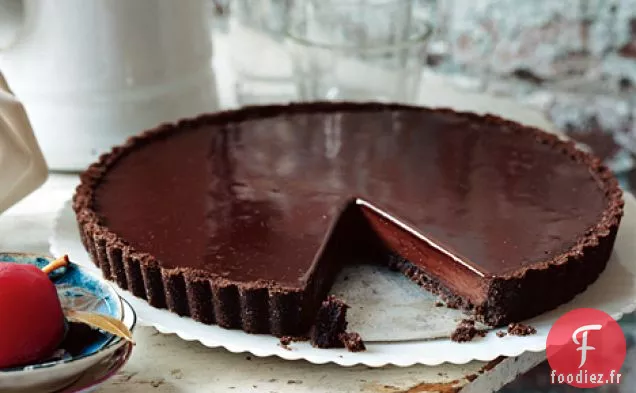 Tarte Au Chocolat Émaillée Au Chocolat