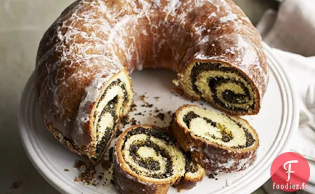 Gâteau tourbillon à la vanille et aux graines de pavot
