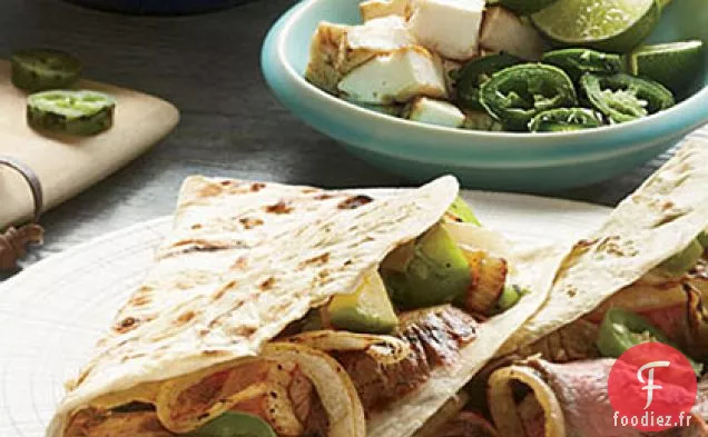 Tacos au Steak grillé avec Salsa à l'Avocat