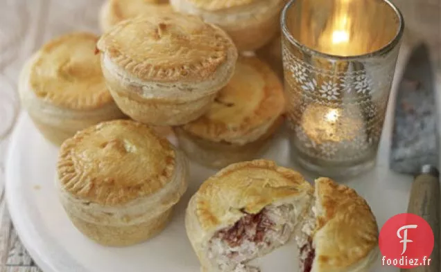 Mini tartes à la dinde et aux canneberges