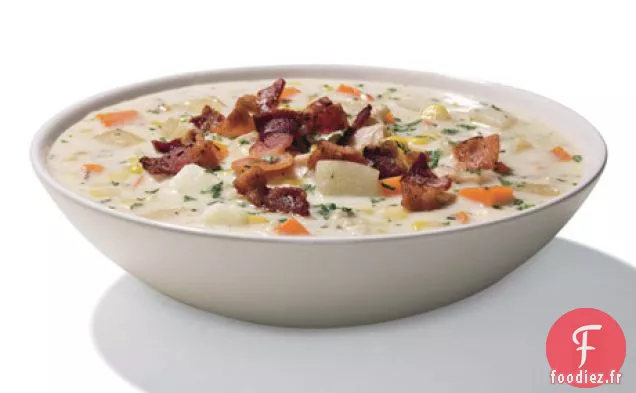 Chaudrée de Palourdes et de Maïs de la Nouvelle-Angleterre aux Herbes