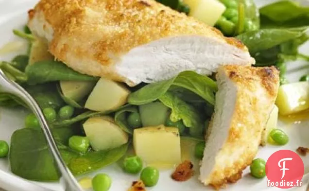 Poulet de printemps au parmesan