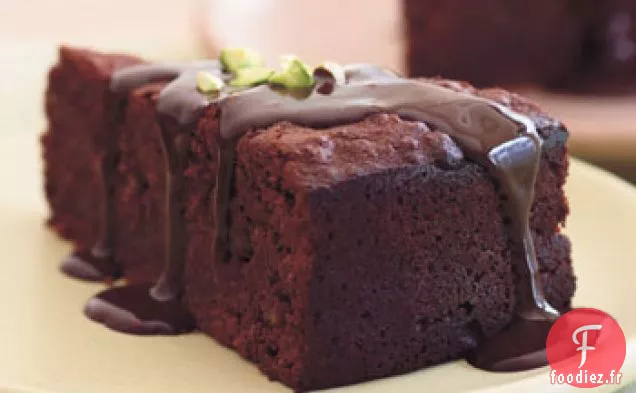 Torte Chocolat-Pistache avec Ganache au Chocolat Chaud