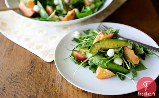 Salade De Pêches Grillées Et D'Avocats