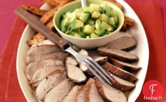 Porc Des Caraïbes Avec Salsa Avocat-ananas