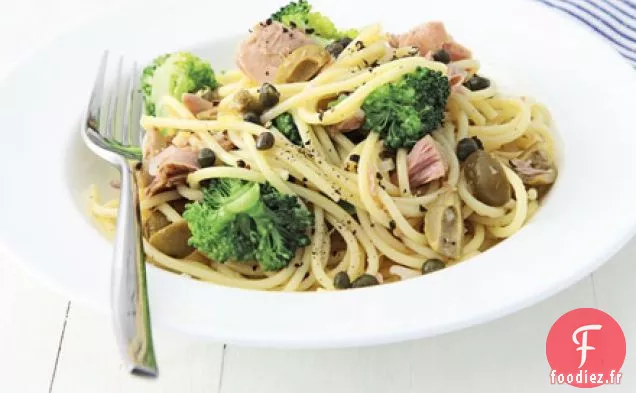 Spaghetti au citron au thon et brocoli