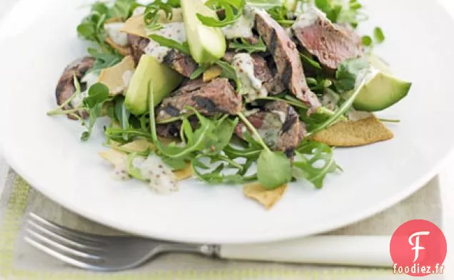 Salade de tortilla au steak poivré