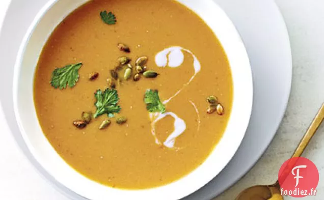 Soupe aux Lentilles Rouges et à la Citrouille