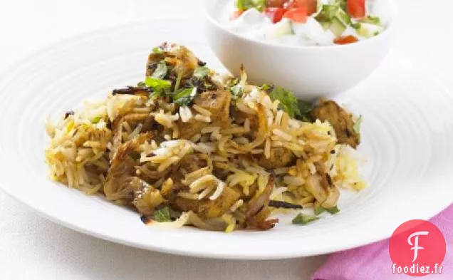 Biryani de poulet faible en gras