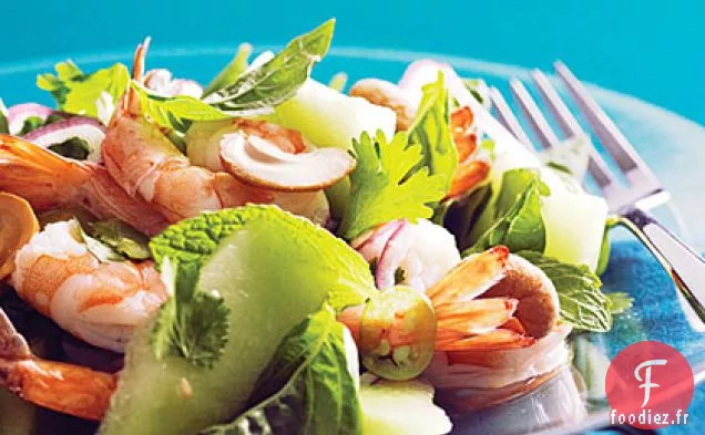 Salade de Crevettes Vietnamiennes et Melon Vert