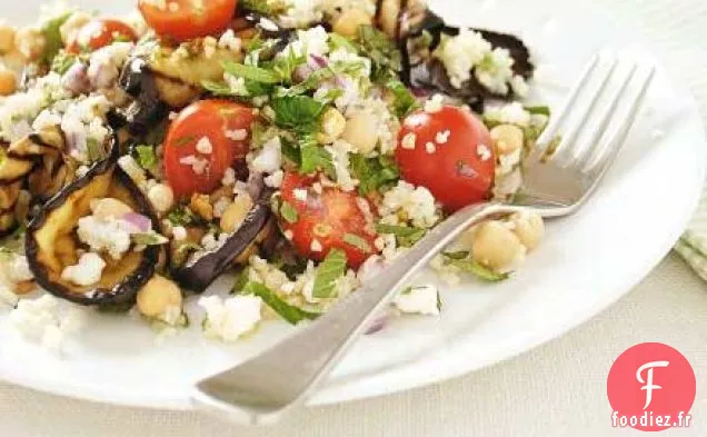 Taboulé de feta aux aubergines