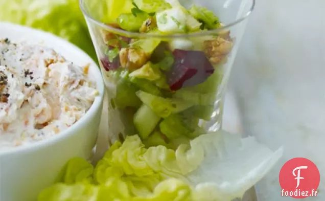 Pots à salade de betteraves et de pommes