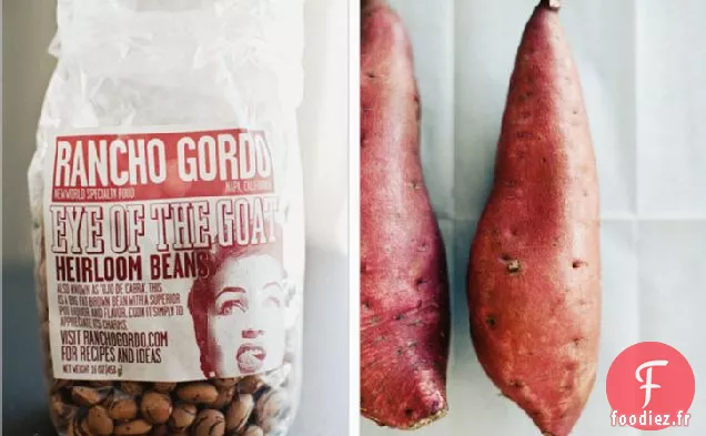 Patates Douces Cuites Au Four Avec Des Haricots Chili