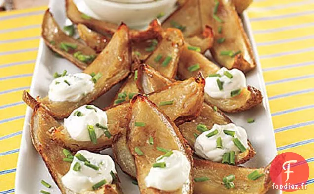 Peaux de Pommes de Terre à la Crème Sure et à la Ciboulette