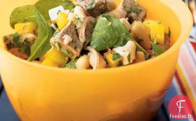 Salade d'Agneau Rôti et Haricots Blancs