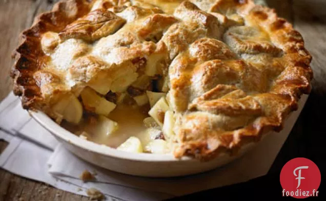 Tarte aux pommes et au gingembre avec pâte aux noix