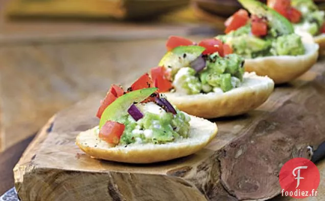 Guacamole - Toasts au Fromage de Chèvre